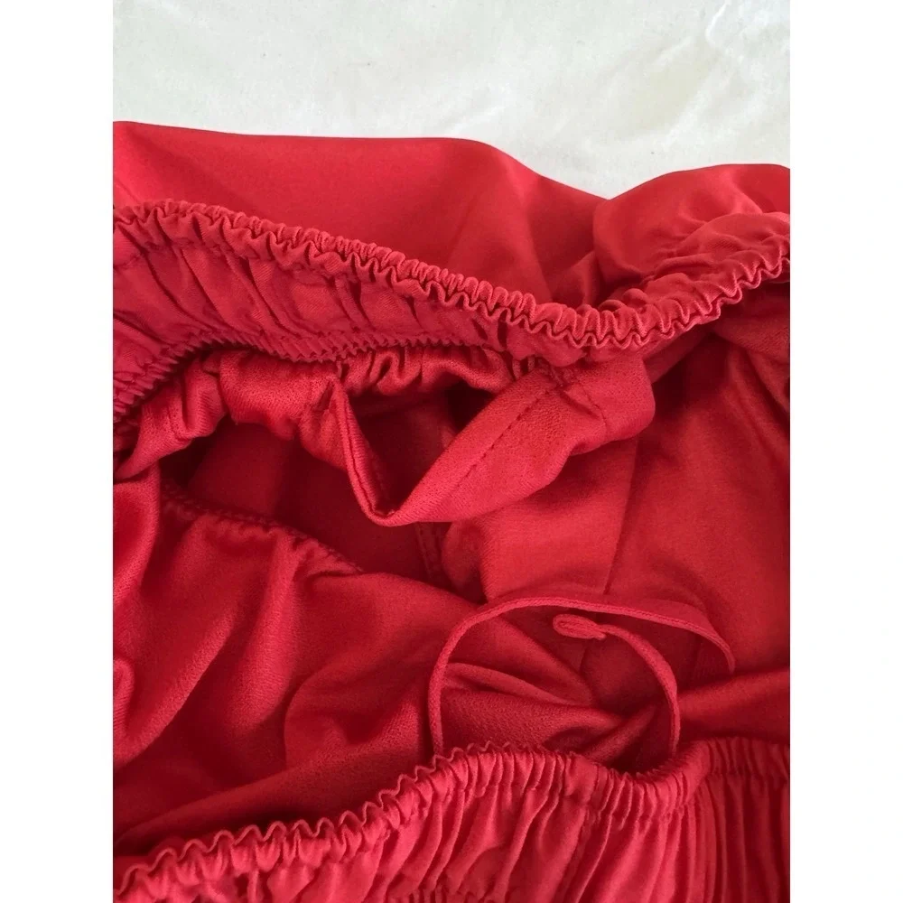 Nike Dri-Fit Women's Running Shorts Size Medium Lined Red, Small Flaw, 3